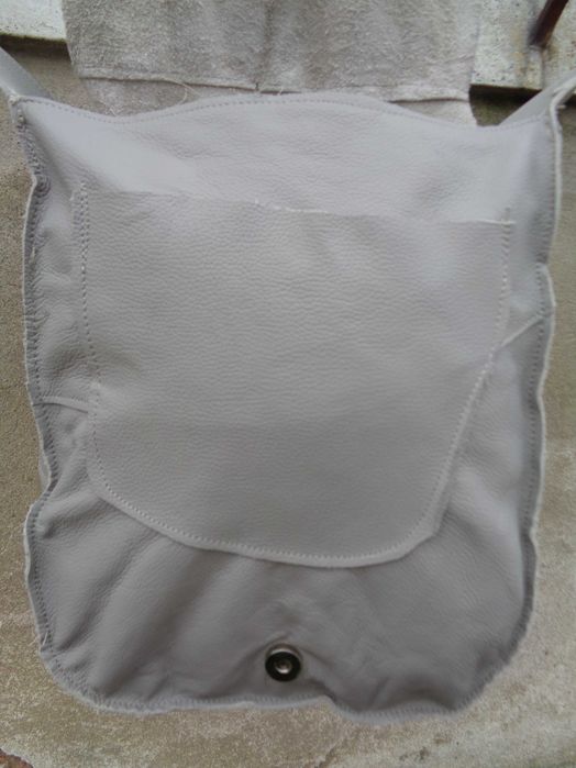 WYPRZEDAŻ  Artystyczna skórzana torebka z widokiem.  Handmade