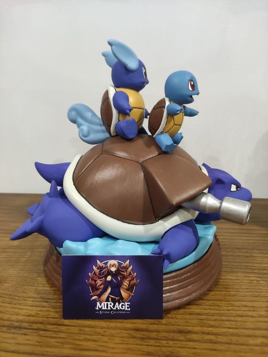 Figura Pokémon Blastoise Wartortle Squirtle 22cm