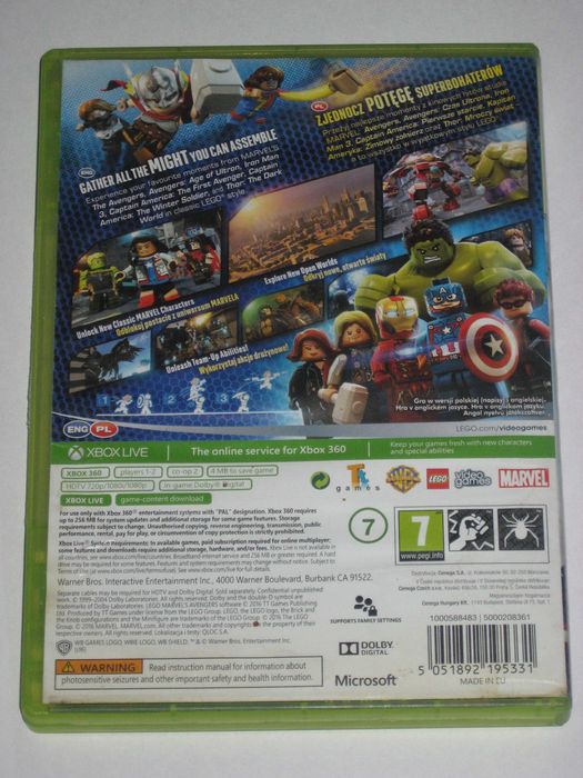 Lego Avengers Xbox360 bdb! PL
