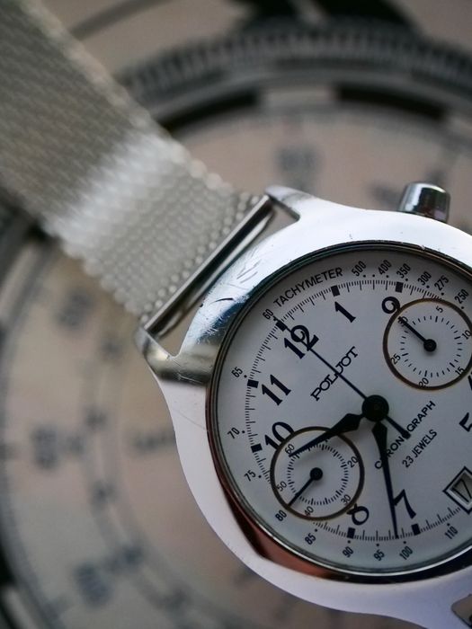 Poliot chronograph stary zegarek radziecki 3133 vintage chrono piekny