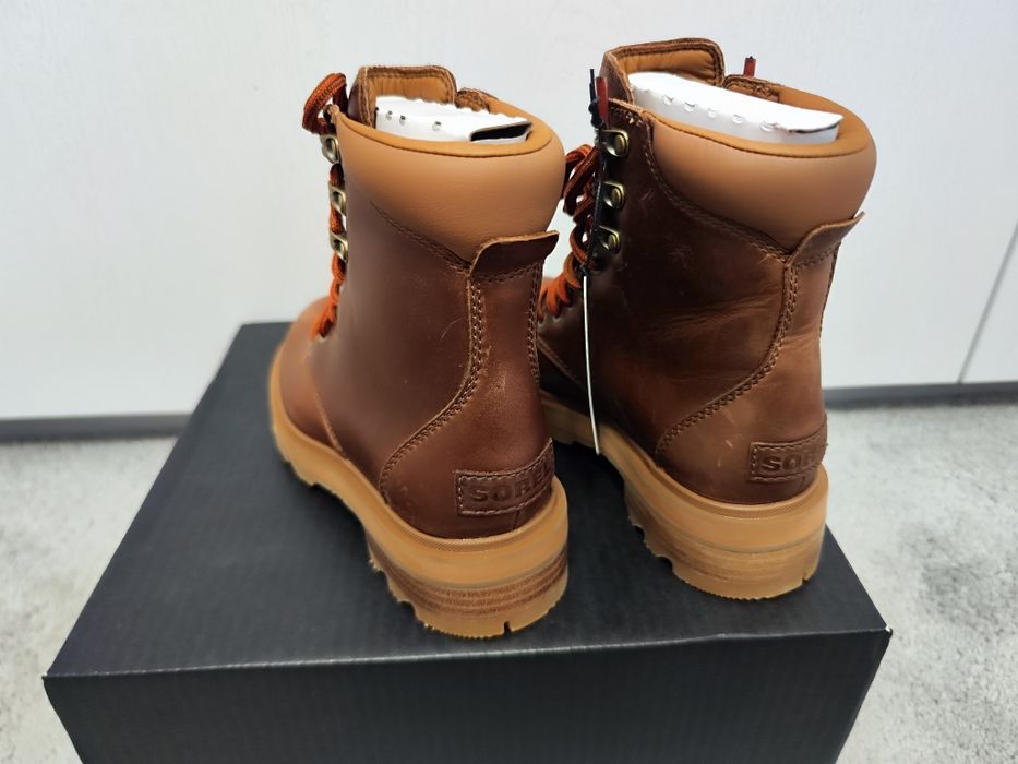 Skórzane buty SOREL Lennox Lace | Brązowe Trapery | Rozmiar 36
Opis:
