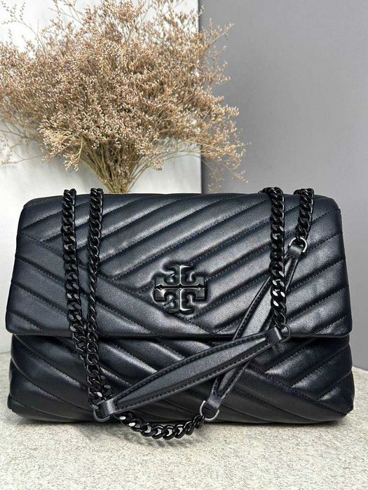 Жіноча сумка Tory Burch (чорна шкіра) / Женская сумка Тори Берч (кожа)