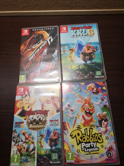 Gry Nintendo Switch Asterix, NFS, rabids party cena za sztukę