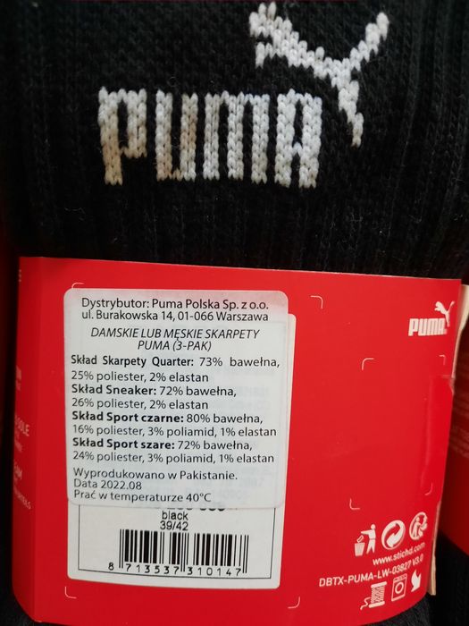 Skarpety Puma 3-pak rozm 39-42