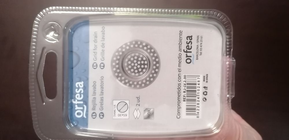 Filtros para banheira ou lavatório.