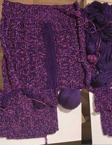*!* rozpoczęty sweter + włoczka - 1300gram