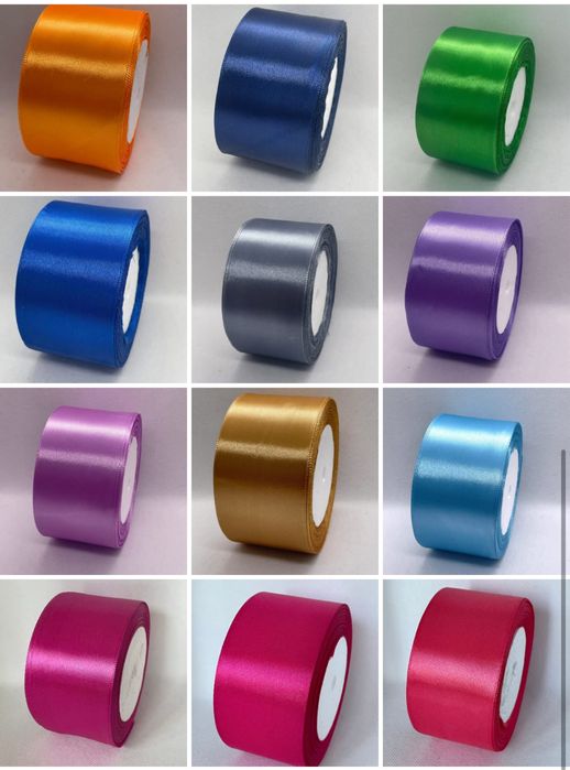 Атласна стрічка 5 см середньої жосткості