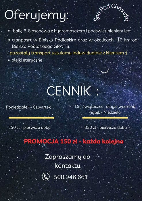 Wynajem Mobilna Balia Ruska bania Spa Jacuzzi Hydromasaż