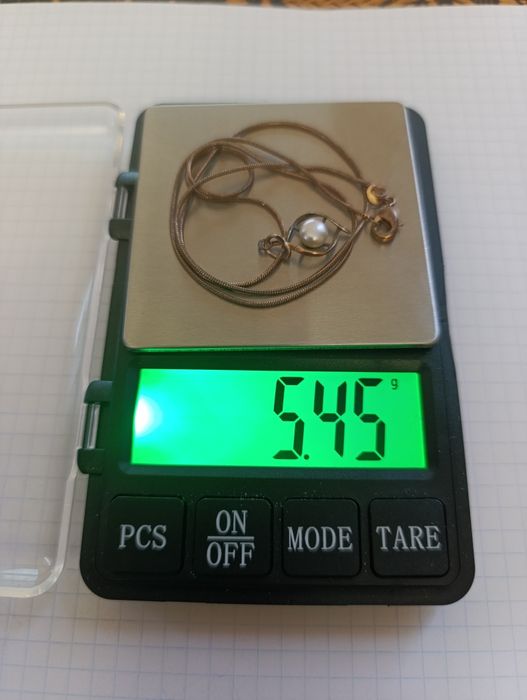 Кулон с цепочкой 925 проба в позолоте.