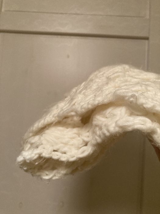 Szalik damski, ażurowy, biały/kremowy