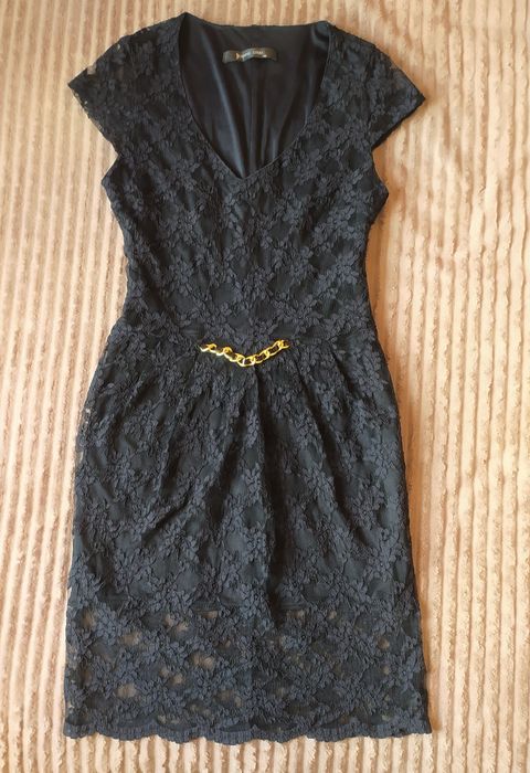 Платье чёрное гипюровое