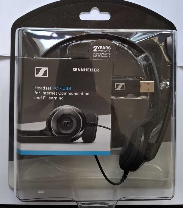 Słuchawki z mikrofonem Sennheiser PC 7 USB | NOWE, Fabrycznie Zamknięte | DARMOWA DOSTAWA