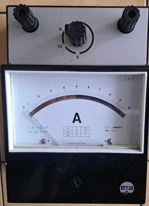 Amperomierz laboratoryjny ERA KM-1, 0-5A-10A