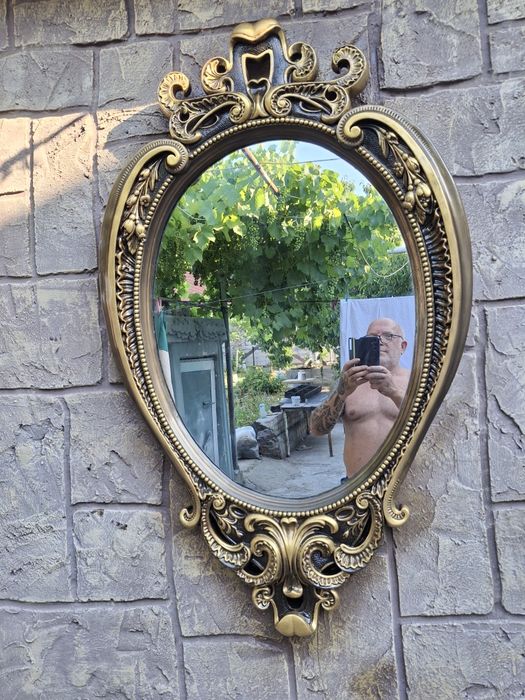 Винтажное зеркало с кронштейном,в стиле ббароко