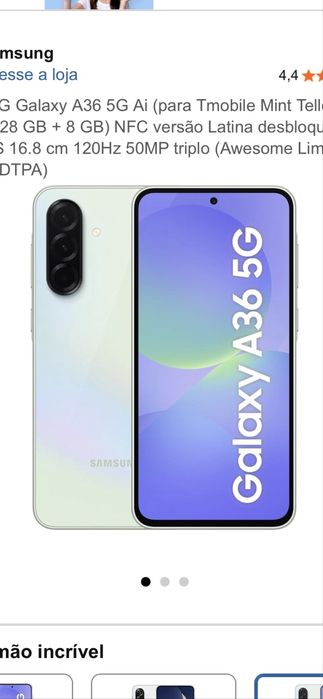 Samsung A36 5G como novo € 290,00