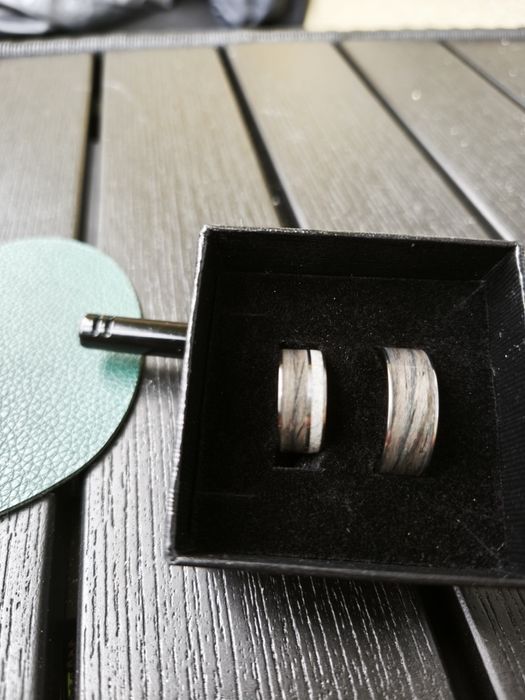 KOMPLET OBRĄCZEK Titanum & Grey Oak & Pearl