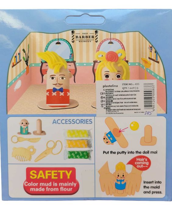Zestaw fryzjera Barber Shop masa plastyczna ciastolina #345