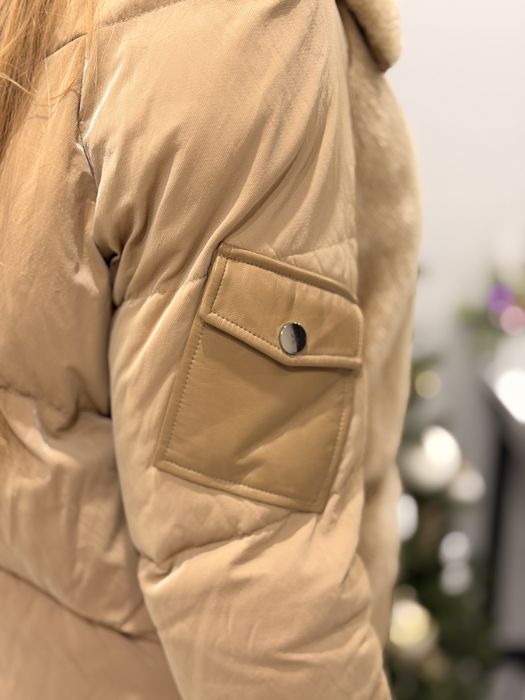 Куртка з норкою, натуральний пух, дуже стильна та тепла