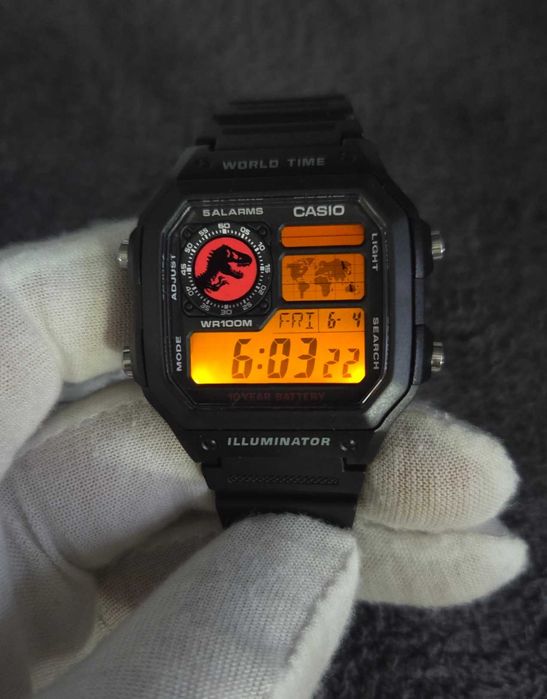 Casio Royale JURASSIC GRADIENT MOD AE-1200WH – Nowy Unikat