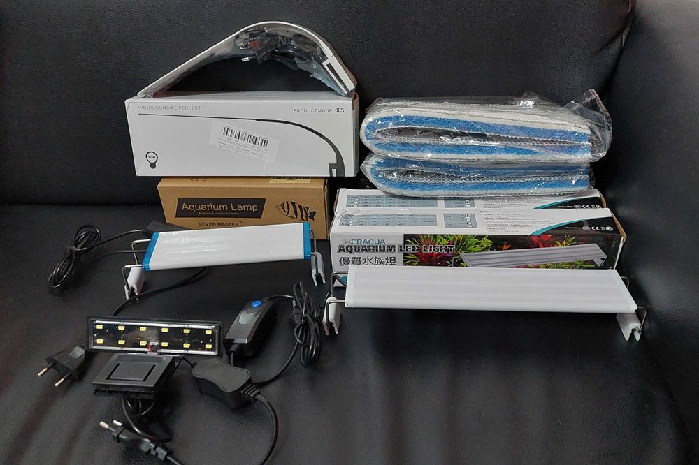 Luminária / calha LED aquário 5W 8W e 10W Esponja filtrante NOVO