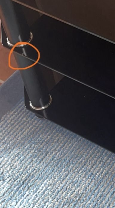 Móvel TV em vidro preto