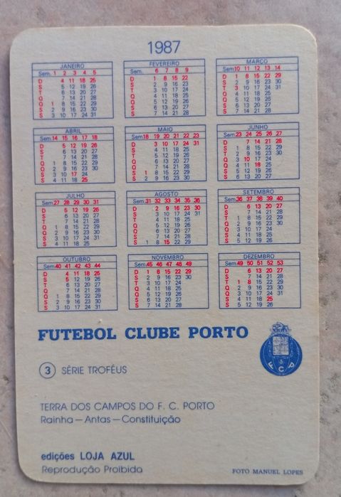 Coleções completas de calendários do Porto