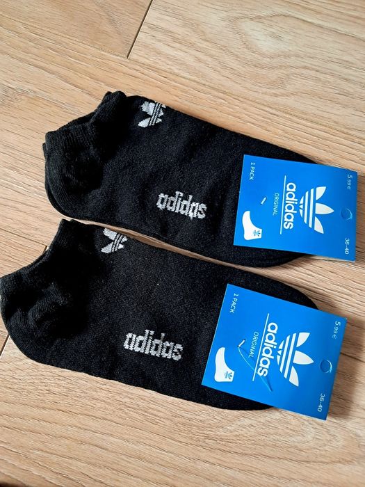 Skarpetki stopki adidas czarne rozm. 36-40