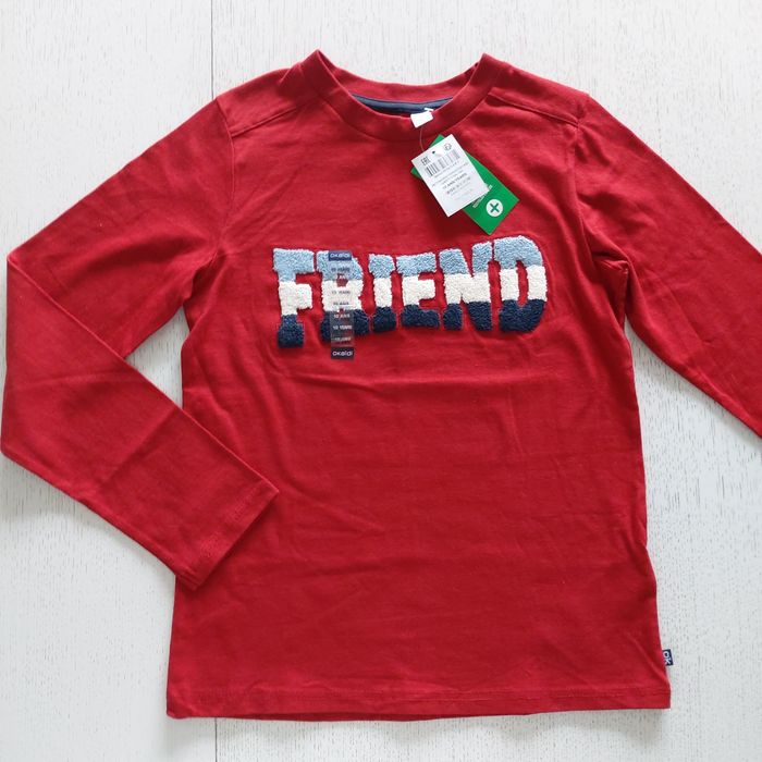 Nowa bluzka Okaidi czerwona bluzka rozm. 140