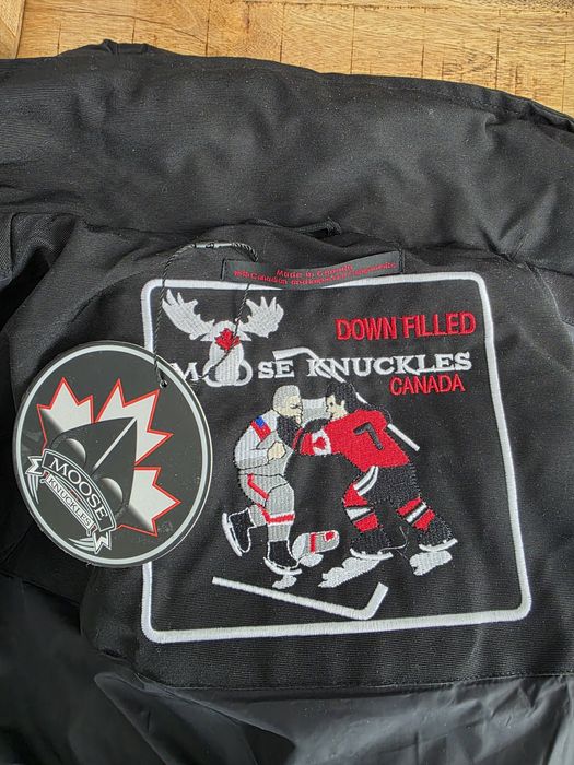 Nowa kurtka Moose Knuckles XXL | Solidna, Ciężka | Zimowa z Futerkiem