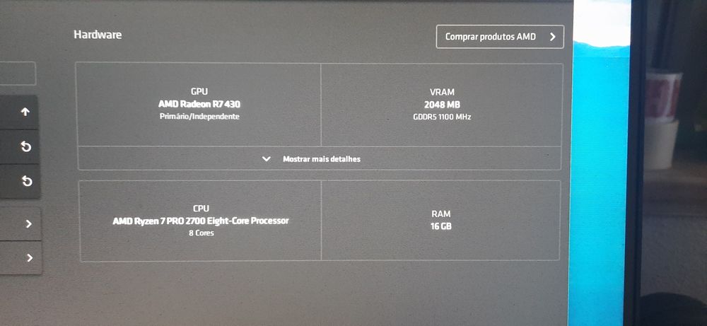 NF.43  Pack Pç HP +Lcd 22"P. 8ªG|Ryzen.7.Pro 2700|16G|Nvme256+HD500|5G+BT|W11
