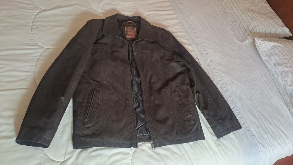 Casaco de Pele Genuína CANDA (C&A) – Estilo Classic Outdoor – Tam. [X]