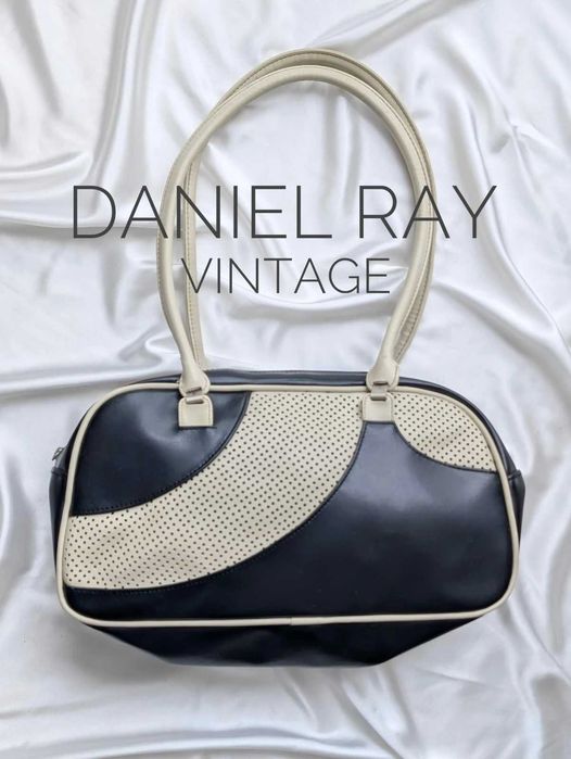 Vintage torebka torba skórzana na ramię do ręki bowling bag Daniel Ray