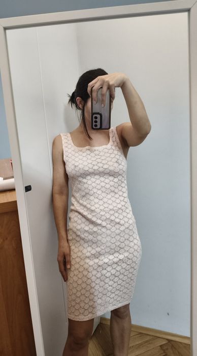 Lace dress koronkowa sukienka ażurowa S M