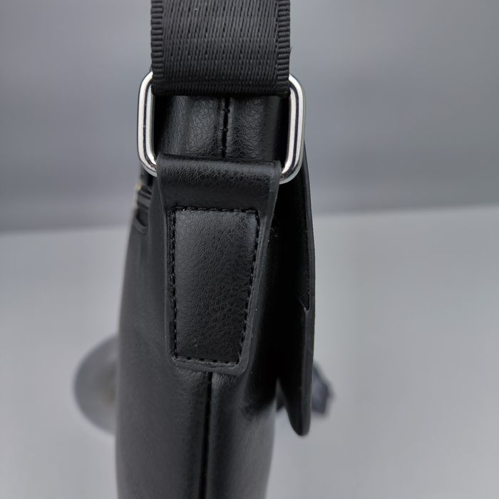 Сумка чоловіча Moltani еко шкіра через плече мужская черная эко кожа