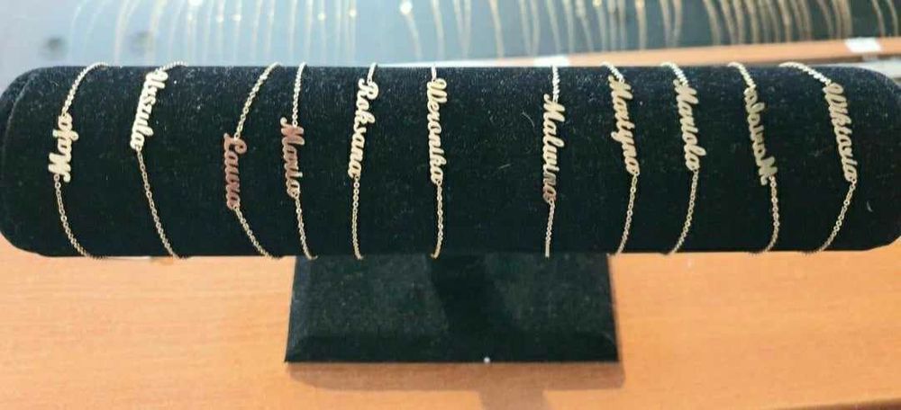 Łańcuszek ,bransoletka damska celebrytka z imionami stal 316L