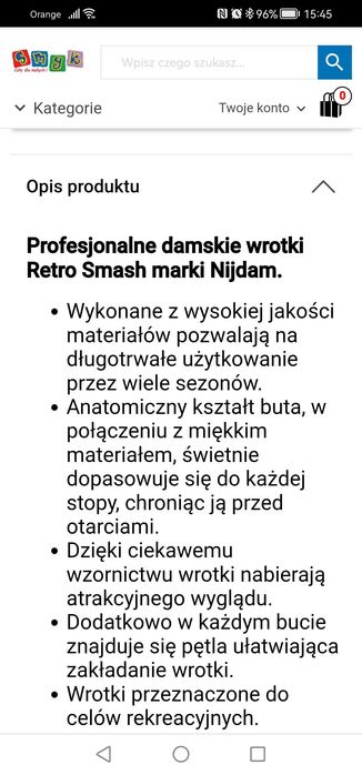 Wrotki Nijdam 37 rozmiar w stylu retro, raz ubrane.