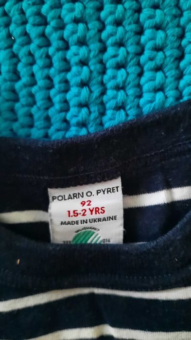 Polarn O Pyret r.92 bluzeczka marynarz,granatowo biała, Molo