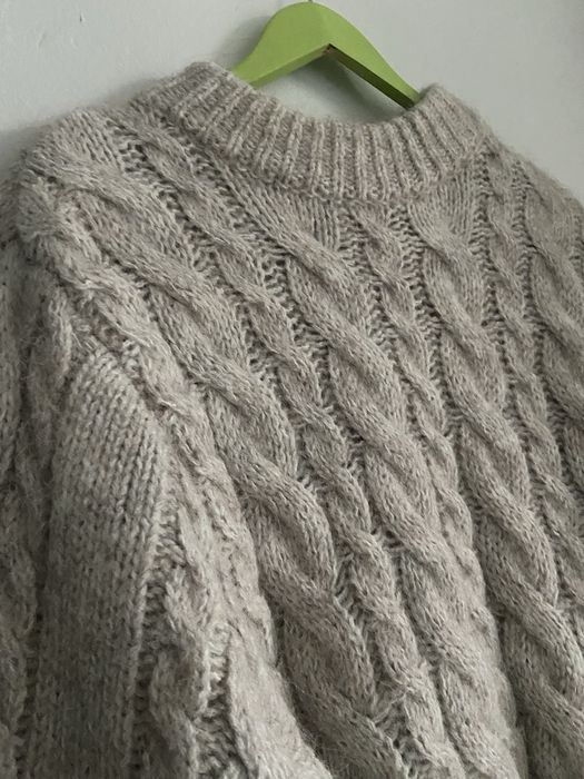 Светр з косами оверсайз h&m alpaca blend