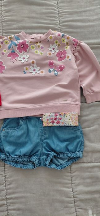 3 conjuntos menina Primavera Verão 18/24 meses