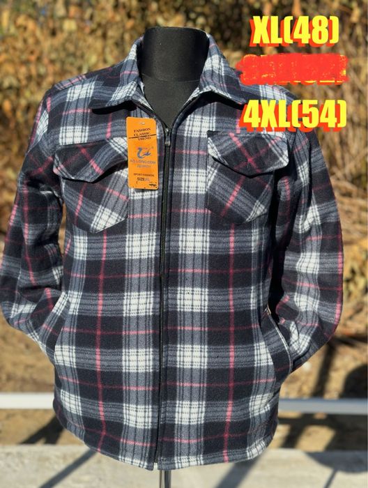 Тепла рубашка на хутрі тепла кофта на меху 48 50 52 54 56