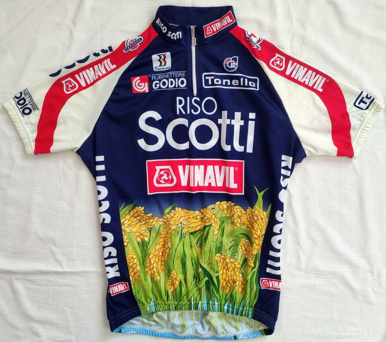 koszulka Biemme kolarska UCI team RISO Scotti Vinavil 1999 NOWA # M