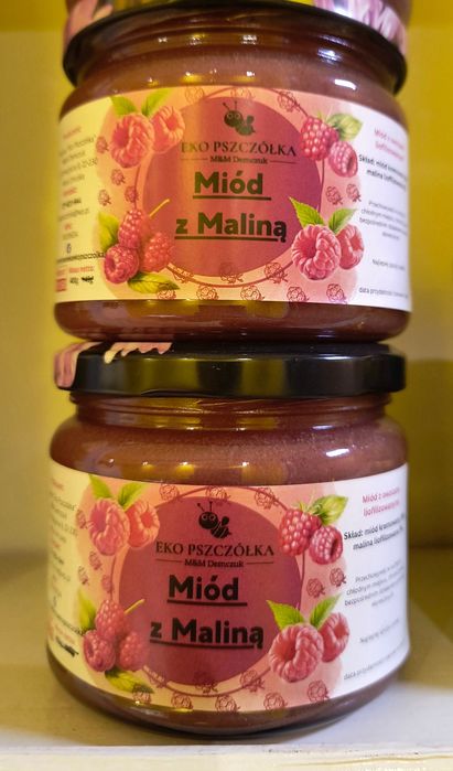 Miód z maliną liofilizowaną 400g