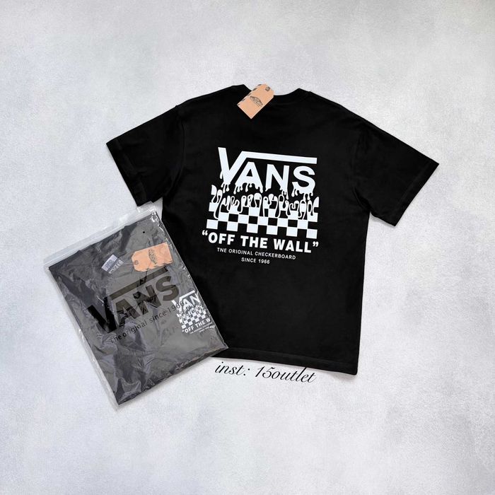 Футболка Vans Off The Wall Черная Футболка Венс Ванс Скейт sk8