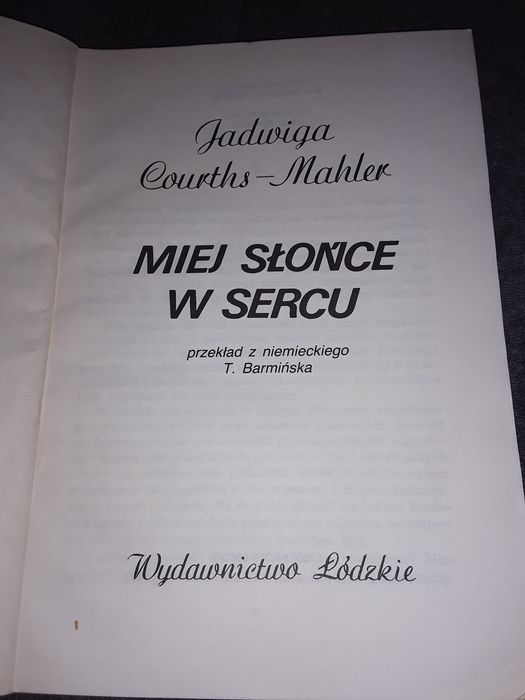 Miej słońce w sercu Jadwiga courths Mahler