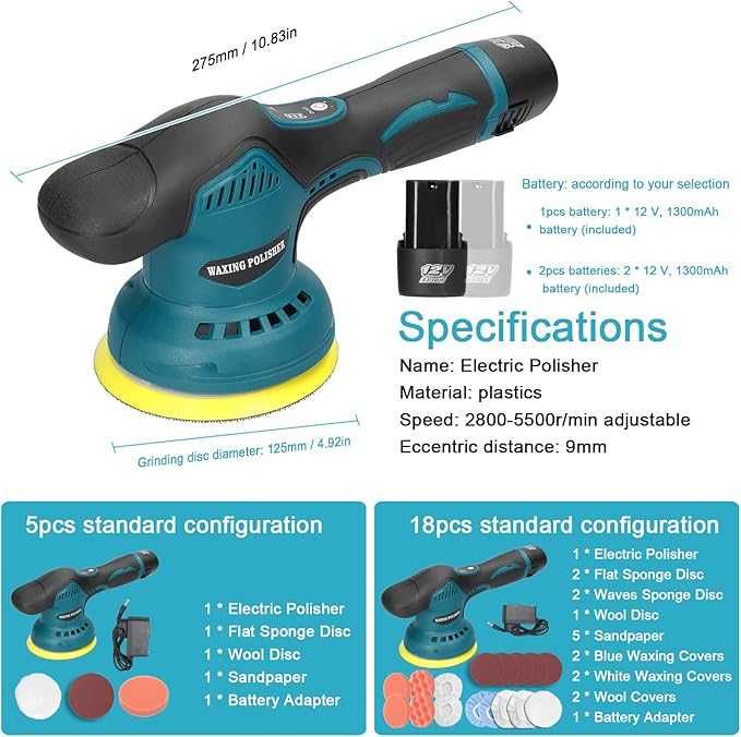 Polerka samochodowa akumulatorowa