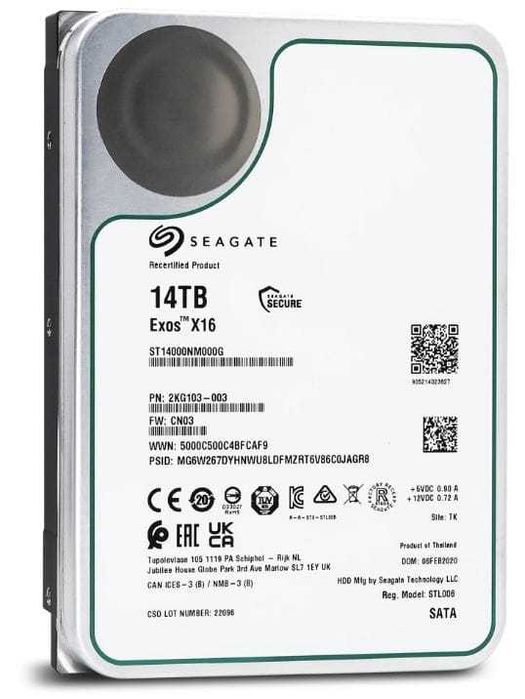 Szybki dysk Seagate 14TB, SATA3, 100% sprawny