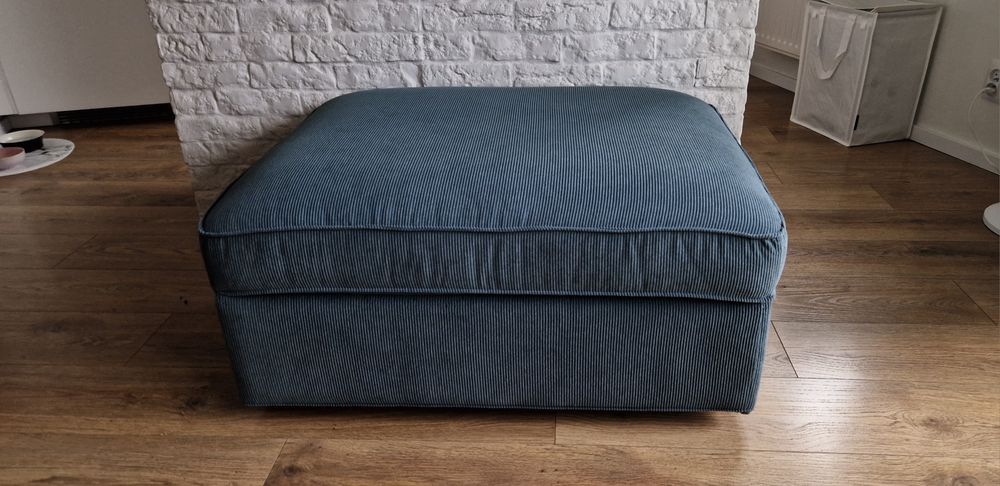 Podnóżek Ikea Kivik Kellinge szaroturkusowy