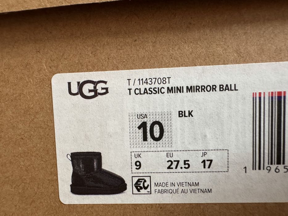 Botas UGG Classic Mini Mirror Ball-Tam 27,5, em excelente estado