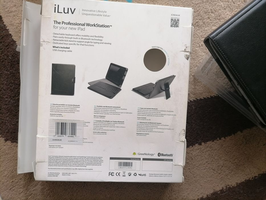 Etui z klawiaturą Bluetooth iLuv do iPada – komplet w pudełku