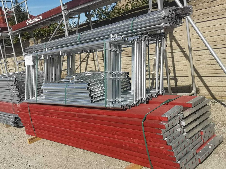 Stalowe rusztowanie elewacyjne Plettac nowe 10x9 kompletne tanio